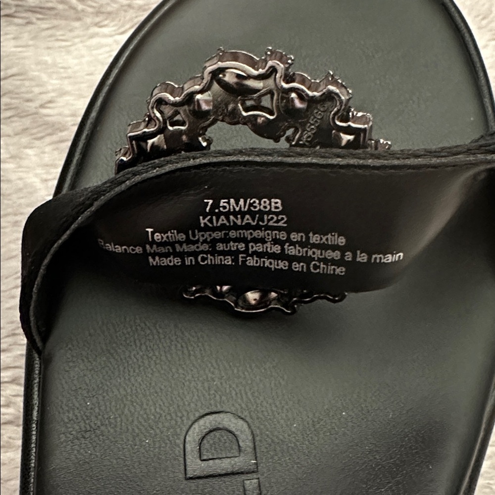 NWT Karl Lagerfeld Kiana Platform Wedge Sandal - Black - Women's Size 7.5 - Picture 4 of 12